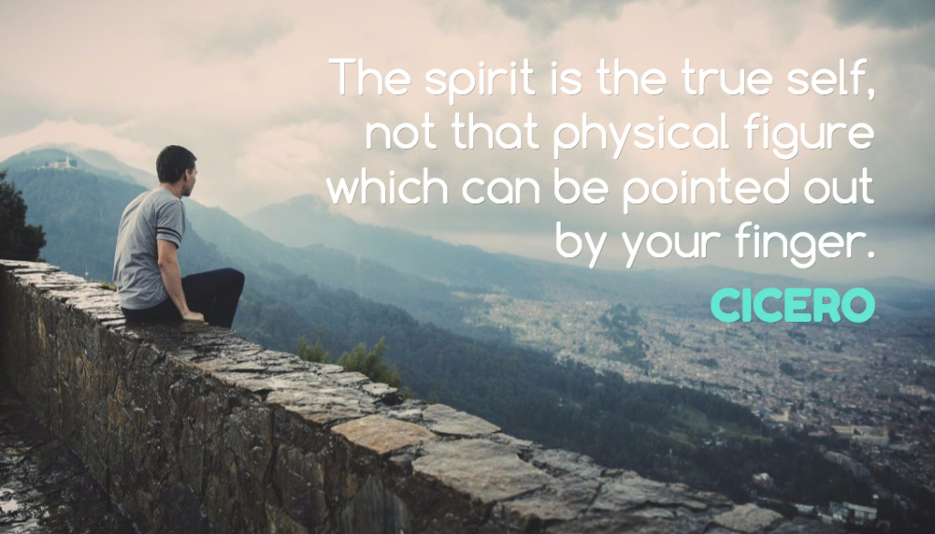The spirit is the true self, not that phyiscal figure which can be pointed out by your fiinger