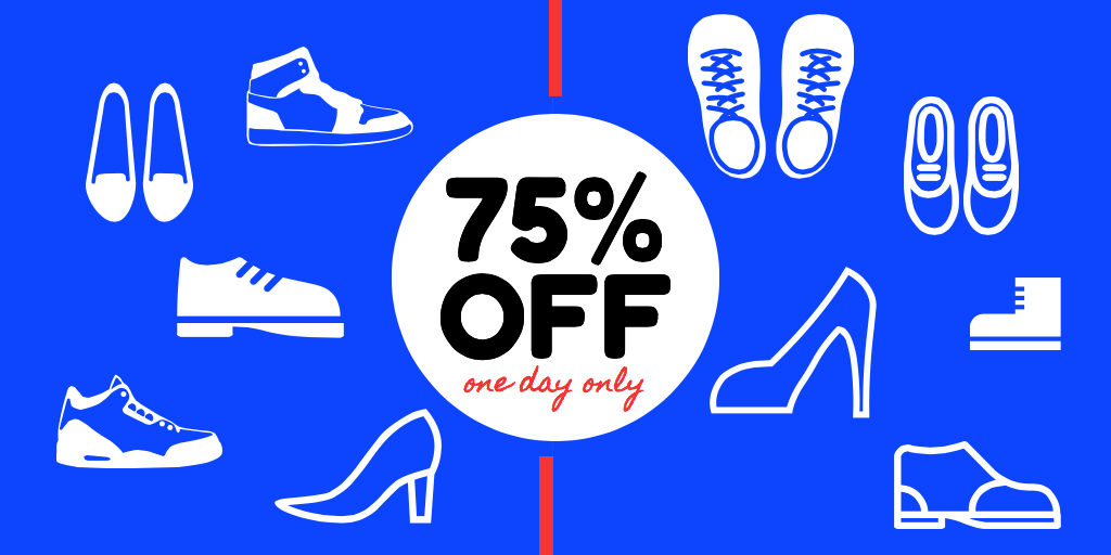 Create a shoe sale image for social media on Stencil