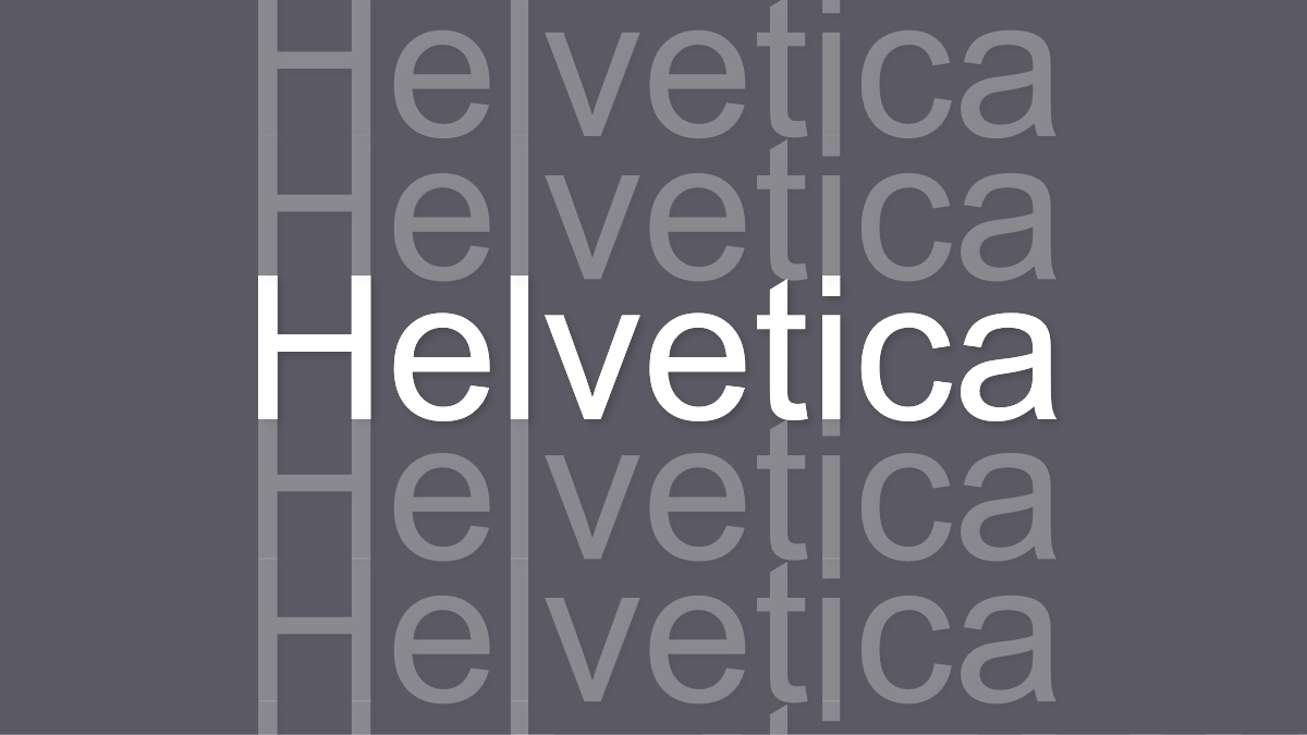 Helvetica is a classic sans-serif typeface.
