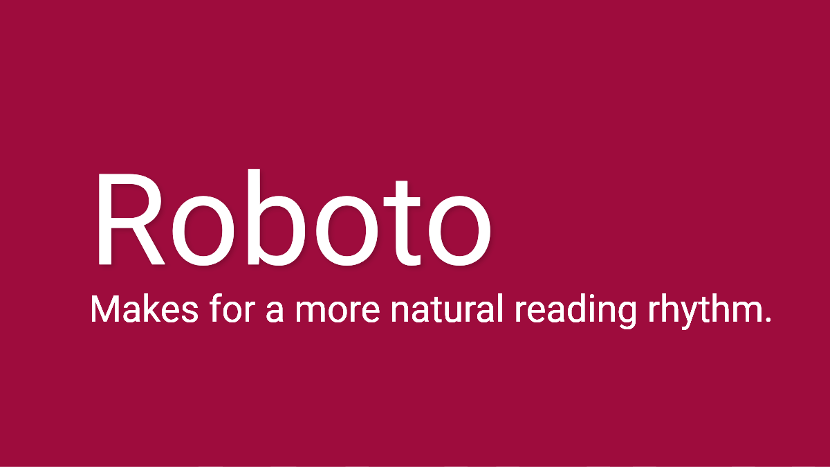 Roboto is a great typeface for social media.