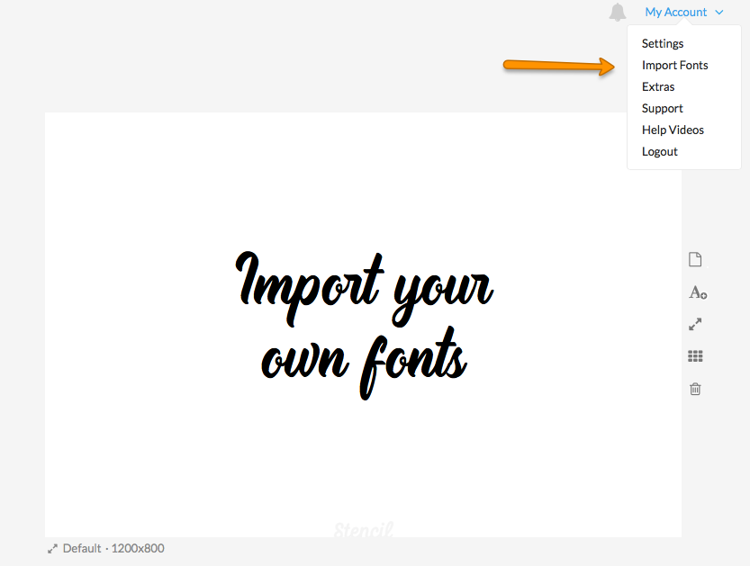 Import Fonts with your Stencil account