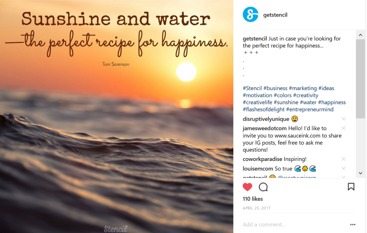 Sunshine and water is the perfect recipe for happiness. - Instagram shot