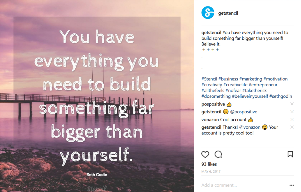 You have everything you need to build something far bigger than yourself. -Instagram shot