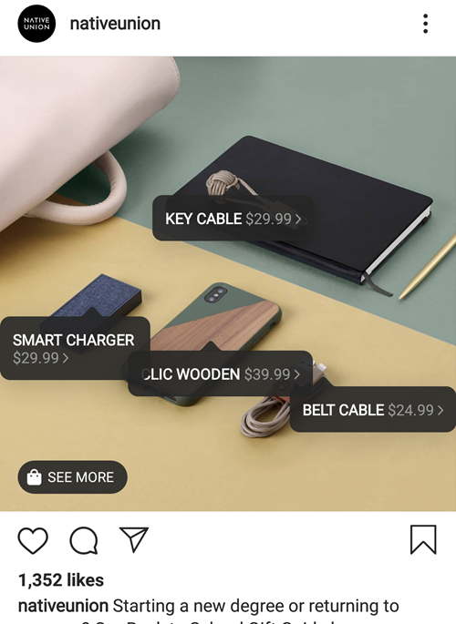 instagram shoppable posts example