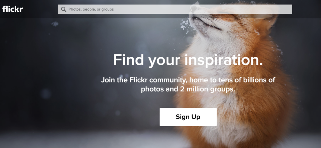 use flickr to find stock photos