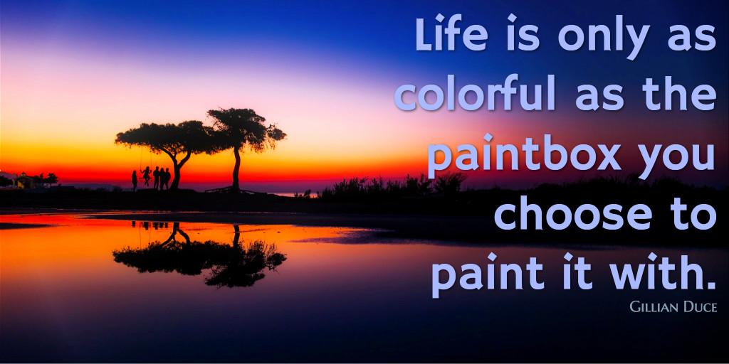 Life is colorful quote Templates Stencil